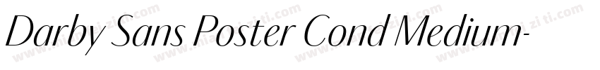 Darby Sans Poster Cond Medium字体转换
